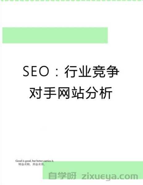 SEO教程之竞争对手分析策略，揭秘行业领先者的成功密码